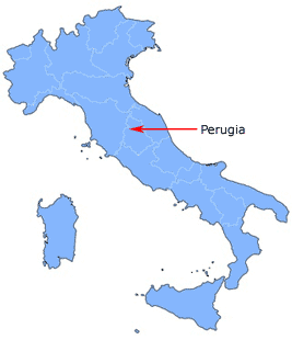 Lage von Perugia