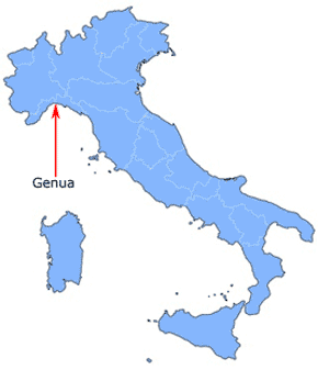 Die Lage von Genua