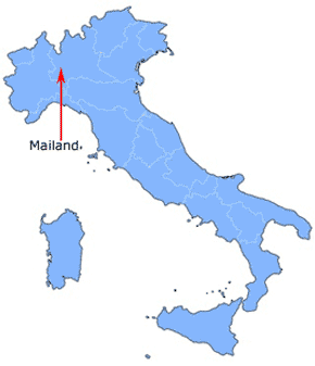 Die Lage von Mailand