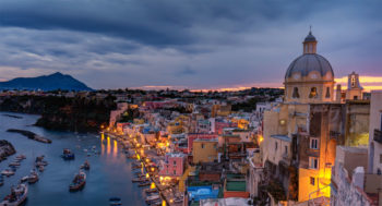 Blick auf die Insel Procida