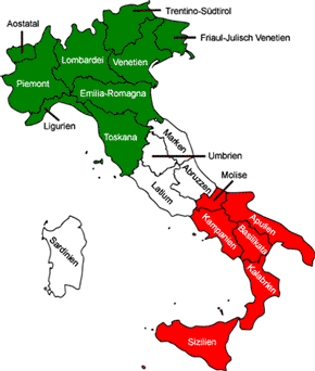Die Regionen in Italien