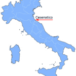Die Stadt Cesenatico in der italienischen Region Emilia-Romagna