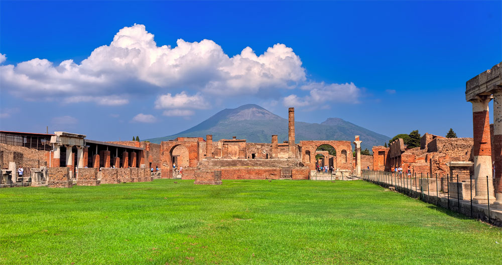 Die Stadt Pompeji in der italienischen Region Kampanien