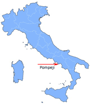 Lage von Pompeji