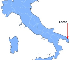 Die Stadt Lecce auf der Halbinsel Salento (Apulien)